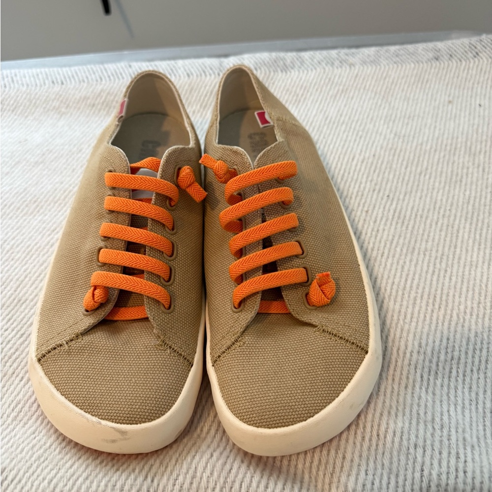Camper Peu Rambla Sneakers Sz 39. Tan/ Orange laces. Excellent Condition. - Picture 8 of 8